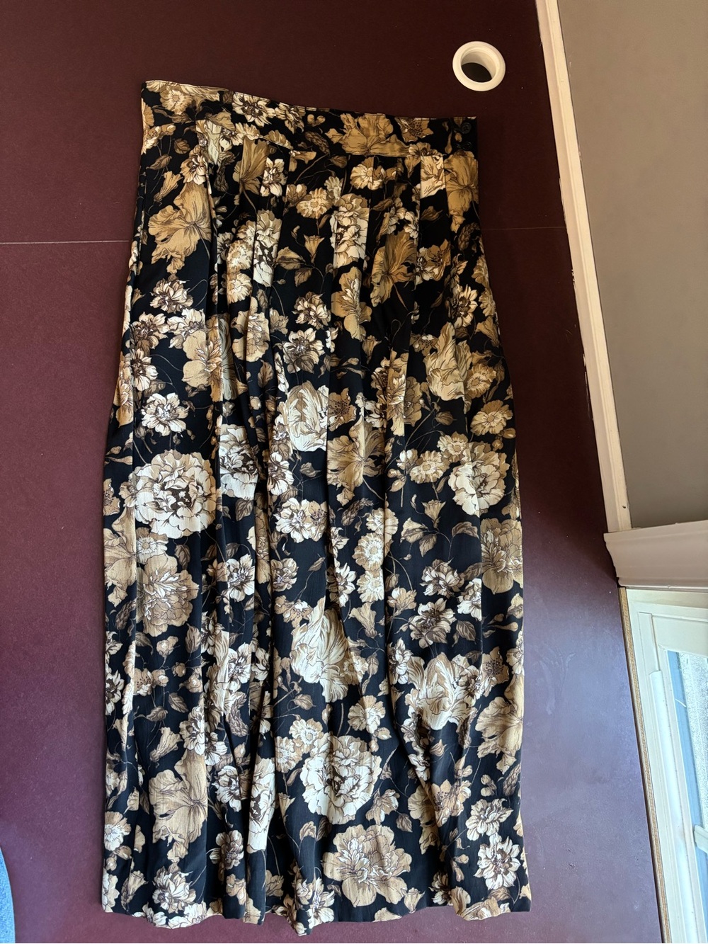 Vintage cottagecore Floral midi Skirt